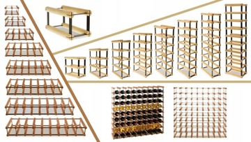 Винная полка RW-8 3х6 смазанная полка на 18 бутылок