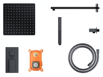 Zestaw prysznic podtynkowy Corsan PL CZARNY Adour