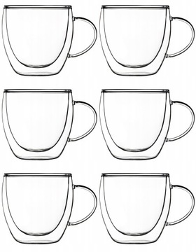 FILIŻANKA podwójna ścianka 6 x 250 ml na kawę DUO