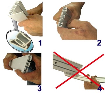 Потолочный карниз из ПВХ с двойной направляющей + КРЫШКА.
