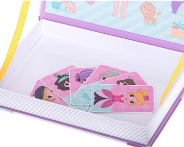 МАГНИТНЫЕ БЛОКИ КНИГА-ПАЗЗЛ ЕДИНОРОГ ОДЕЖДА КУКЛА-ПАЗЗЛ