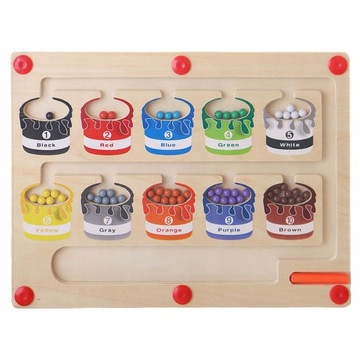 gry planszowe Magnetic Color and Number Maze Board