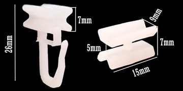 Булавка с направляющей для шторных профилей и алюминиевых карнизов, 100 шт.