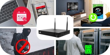 КОМПЛЕКТ WIFI-МОНИТОРИНГА 4 БЕСПРОВОДНЫЕ НАРУЖНЫЕ КАМЕРЫ 5 Мп DVS-ДИСК