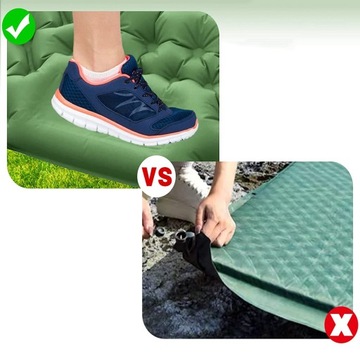 МАТРАС КЕМПИНГ НАДУВНЫЙ КОВРИК ЗЕЛЕНЫЙ ВОДОНЕПРОНИЦАЕМЫЙ