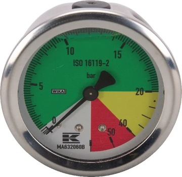Manometr Ø 63 mm 0-20-40-60 bar przyłącze tylne 1/