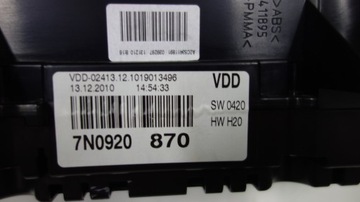 VW SHARAN ЧАСЫ СЧЕТЧИКА 7N0920870J