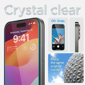 ЗАКАЛЕННОЕ СТЕКЛО ДЛЯ IPHONE 15 CLEARSPIGEN GLAS.TR 