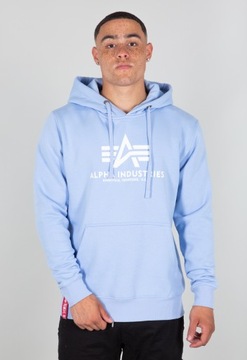 Svetlomodrá L mikina Alpha Industries Basic Hoody