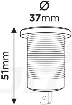 АВТОМОБИЛЬНОЕ ЗАРЯДНОЕ УСТРОЙСТВО ДЛЯ МОТОЦИКЛА 2X USB QC AMiO