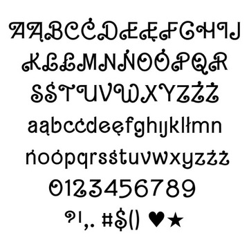 ALFABET cukierniczy LITERY stemple masy BARBIE