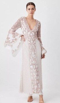 KAREN MILLEN SUKIENKA ZDOBIONA DLA NISKICH 36 1Y1B