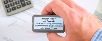 WAGRAF B4s ШТАМП ДЛЯ 8 СТРОК НАЗВАНИЕ КОМПАНИИ ОФИСНЫЙ ДИЗАЙН + ЛАСТИК