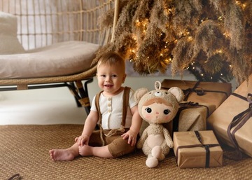 Бежевая кукла Тедди Мишка Metoo с подарком на имя и дату