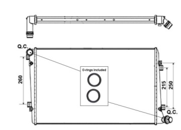 РАДИАТОР VW GOLF 5 1.9 2.0TDI NRF