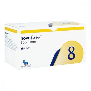 Novofine 8 igły 30G 0,3 x 8mm 100 sztuk