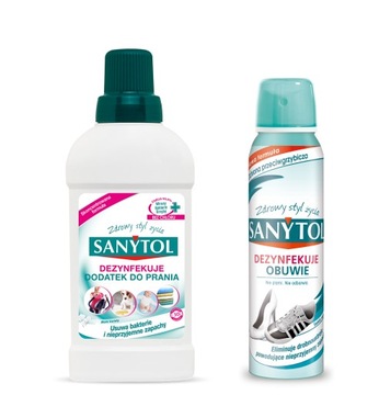 SANYTOL ZESTAW PŁYN PRANIA BUTÓW 0,5L+ DEZODORANT