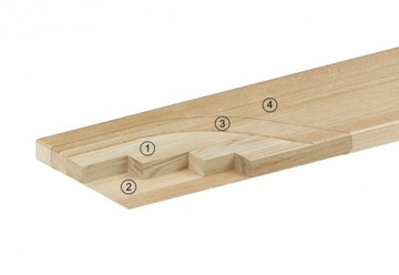 Stopień trep schodek dębowy dąb debowy 100x30x4