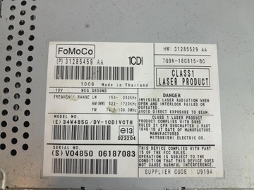 VOLVO XC60 И CD-ЧЕЙНДЖЕР 7G9N-18C815-BC