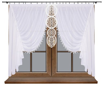 PANEL AŻUR FIRANA ŻAKARDOWA BIAŁA ŁAPACZ SNÓW