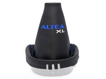 SEAT ALTEA 04-15 MĚCH PÁKY ŘAZENÍ ČERNÁ KŮŽE VÝŠIVKA XL TMAVOMODRÝ