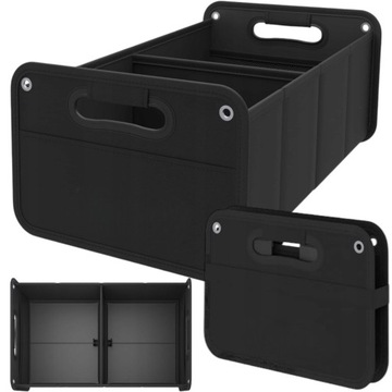 SKŁADANY ORGANIZER DO BAGAŻNIKA SAMOCHODU AUTA KUFER TORBA DUŻY USZTYWNIONY