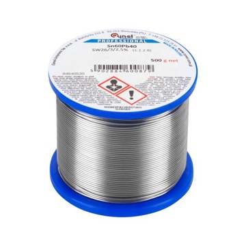 Cyna 1mm/500g Sn60Pb40 CYNEL LUT0107-500