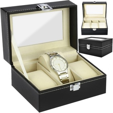 Pudełko Szkatułka Organizer na Zegarki 3szt Etui Pomysł na Prezent
