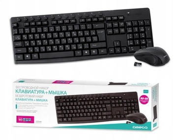BEZPRZ ZESTAW KLAWIATURA + MYSZ UKRAIŃSKA CYRYLICA
