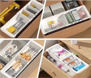 РЕГУЛИРУЕМАЯ ПОЛКА-ОРГАНИЗАТОР ДЛЯ ЯЩИКА со съемными перегородками