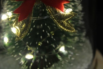 ВЕЧНАЯ РОЖДЕСТВЕНСКАЯ ЕЛКА В СТЕКЛЕ LED КАК РОЗА, САНТА, ЗВЕЗДА, ПОДАРОК, LED