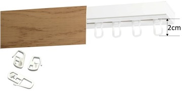 Потолочный карниз с 1 направляющей и чехлом Потолочный карниз с чехлом COLOR 300