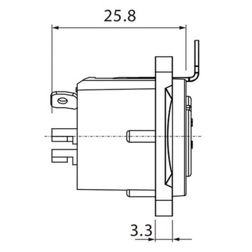 РАЗЪЕМ XLR 3-КОНТАКТНЫЙ РАЗЪЕМ ПАНЕЛИ В СБОРЕ ROXTONE RX3FD-BG