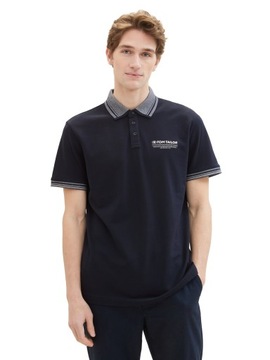 Koszulka polo męska Tom Tailor polo with details r. L sky captain blue