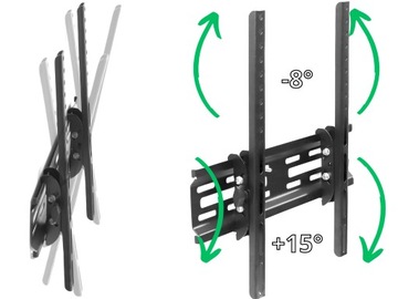 ПРОЧНОЕ КРЕПЛЕНИЕ ДЛЯ ТЕЛЕВИЗОРА, НАКЛОННАЯ ПОДВЕСКА ДЛЯ ТЕЛЕВИЗОРА, VESA 400 32–70 дюймов + БЕСПЛАТНО