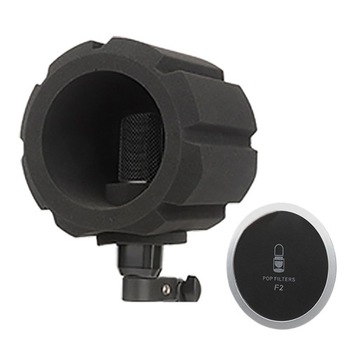 F2 Экран микрофона Акустическая губка Студийный фильтр для живой записи Вокальный