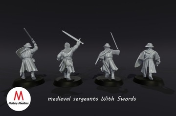 Medieval Sergeants with Swords - 1 szt.