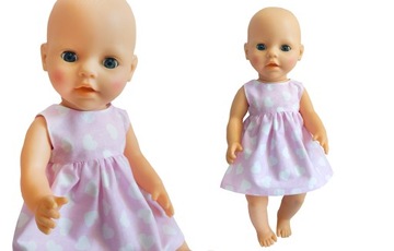Ubranka dla lalki | Sukienka dla Baby Born 43 cm