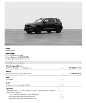 Volvo XC40 2026 VOLVO XC40 B4 BLACK EDITION, zdjęcie 10