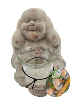 ŚWIECZNIK BUDDA KAMIENNY TEA LIGHT INDIE BUDDHA