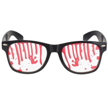 zakrwawione OKULARY ślady KRWI krew HALLOWEEN