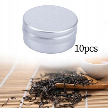 10 круглых алюминиевых банок на винтах с