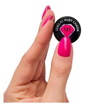 SEMILAC 121 Ruby Charm гибридный лак 7мл