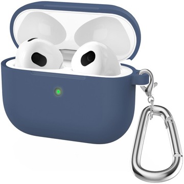 ETUI SILIKONOWE DO APPLE AIRPODS PRO 2 COVER CASE KARABIŃCZYK - DARK BLUE