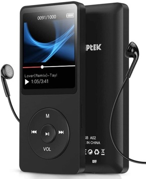 MP3 AGPtek A02 czarny 8 GB
