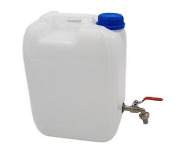 Канистра для воды 10 л с соединением красная