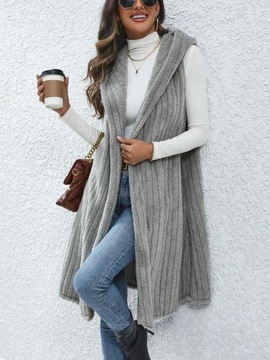 СЕРЫЙ ЖИЛЕТ С КАПЮШОНОМ, КУРТКА С ПРЯМЫМИ РУКАВАМИ SHEIN 38