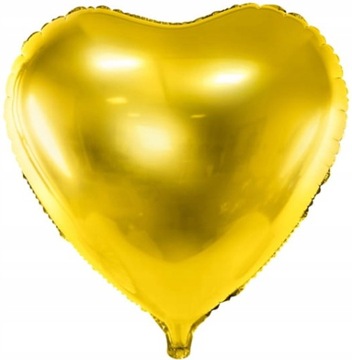 BALON FOLIOWY SERCE SERDUSZKO Złote 45cm