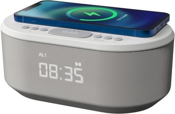 Radio sieciowo-bateryjne FM I-BOX 79224PI/14 z ładowarką indukcyjną białe