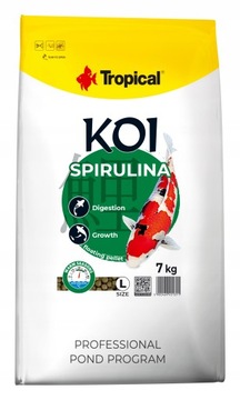 TROPICAL KOI SPIRULINA PELLET L 7kg POKARM DLA RYB